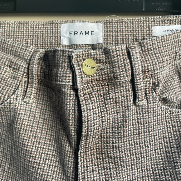 FRAME Le High Skinny plaid gingham jeans size 27 - Picture 4 of 11